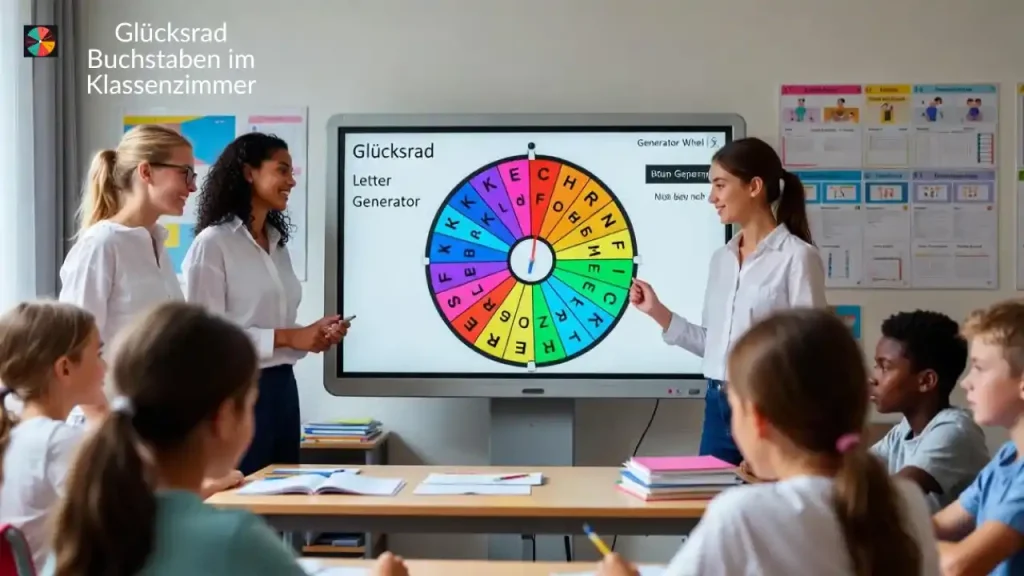 Glücksrad Buchstaben im Klassenzimmer